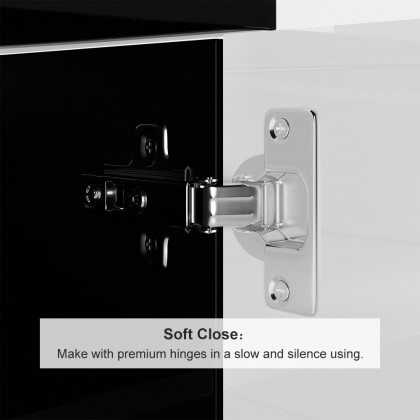 HMR Aro Series Shoe Cabinet - White/Black