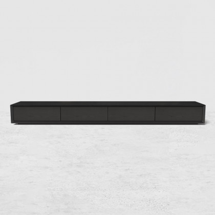 HMR Morami Series Modern 87" Rectangular TV Stand with 4 Drawers - Black