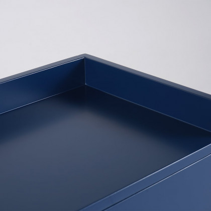 HMR Modern 47" Sideboard Buffet with 4 Doors - Blue/Gold