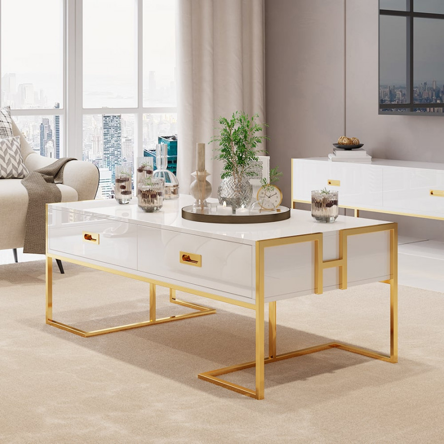 HMR - Jocise Modern Rectangular Coffee Table