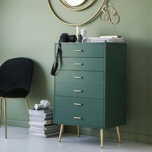HMR Narre Modern Wood Dresser with 4 Drawers with Storage Chest for Bedroom - Green