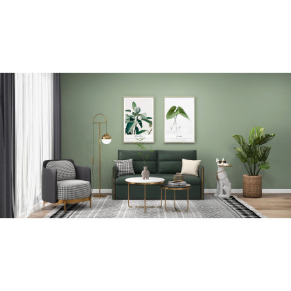 HMR Modern Accent Chair with Linen Upholstery - Black, Style B