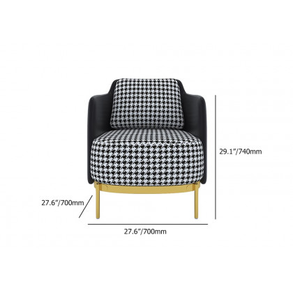 HMR Modern Accent Chair with Linen Upholstery - Black, Style B
