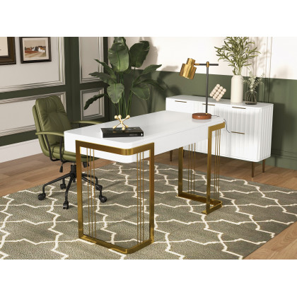 HMR - 6-Drawer Bedroom Dresser in Gold