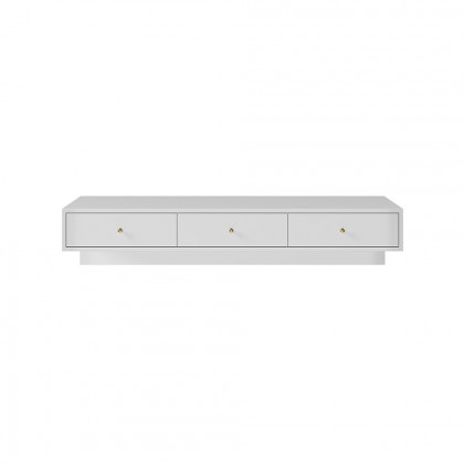 HMR - Floating Desk with Drawers Wall Mounted in White