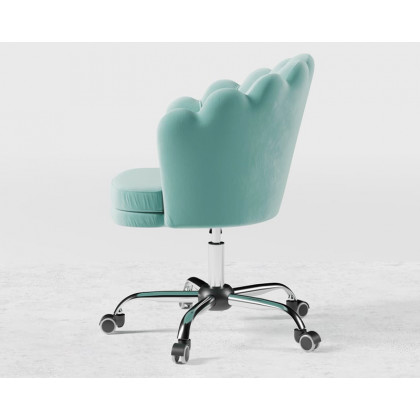 HMR Modern Adjustable Swivel Office Chair with Wheels - Blue