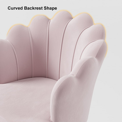 HMR Modern Adjustable Swivel Office Chair with Wheels - Pink