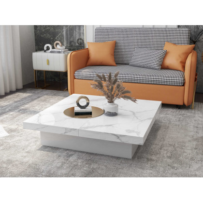 HMR Full 2-Seater Sleeper Sofa - Orange, Leather