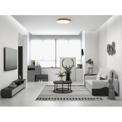 HMR - Rolla Upholstered Convertible Sofa with Storage in 78"L, Light Gray