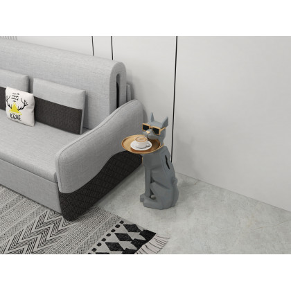 HMR - Rolla Upholstered Convertible Sofa with Storage in 78"L, Light Gray