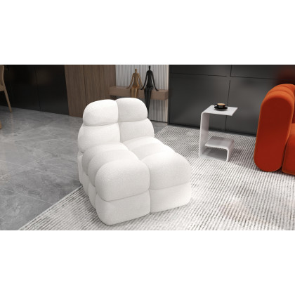 HMR Modern 3-Seater Sofa with Velvet Upholstered - Orange