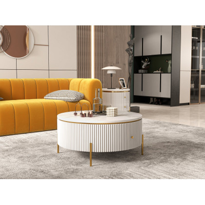 HMR Modern 3-Seater Sofa with Velvet Upholstered - Yellow