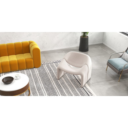 HMR Modern 3-Seater Sofa with Velvet Upholstered - Yellow