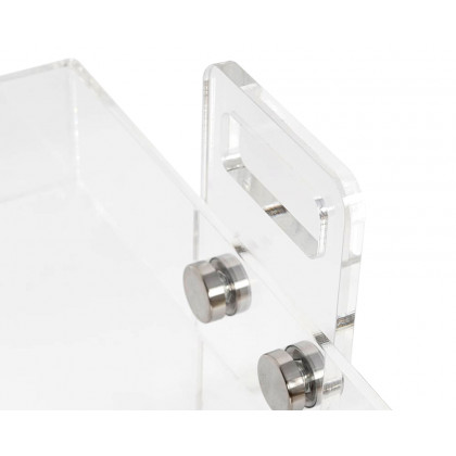 HMR - Modern Acrylic Rolling Bar with Handles in Gold