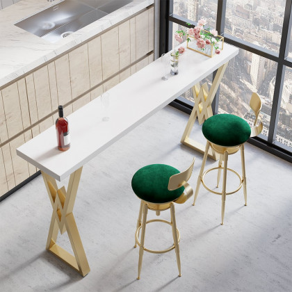 HMR Modern Adjustable Swivel Bar Stools with Velvet Upholstery (Set of 2) - Green