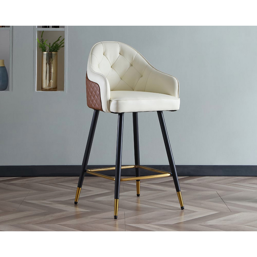 HMR - Modern Counter Stools with PU Leather Upholstery