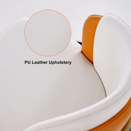 HMR Linenic Series Modern PU Leather Bar Stools - Orange, 20.9"L x 20.9"W x 41.3"H, 1-Piece