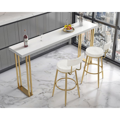 HMR Affordable Luxury Modern Velvet Upholstered Bar Stools - White