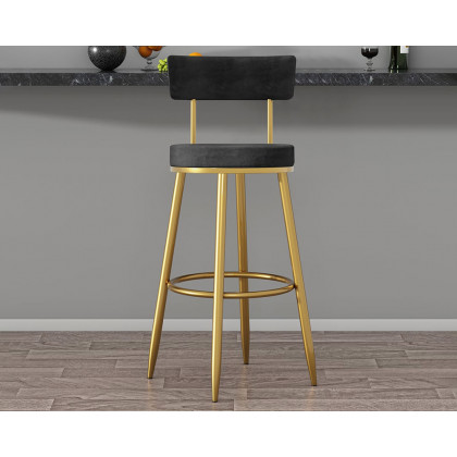 HMR - Affordable Luxury Modern Velvet Upholstered Bar Stools