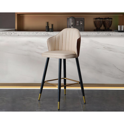 HMR - Modern Bar Stools with PU Leather Upholstery