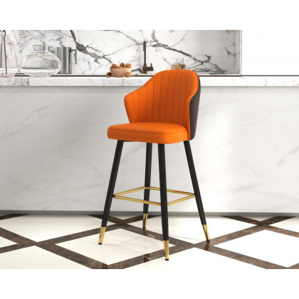HMR - Modern Bar Stools with PU Leather Upholstery