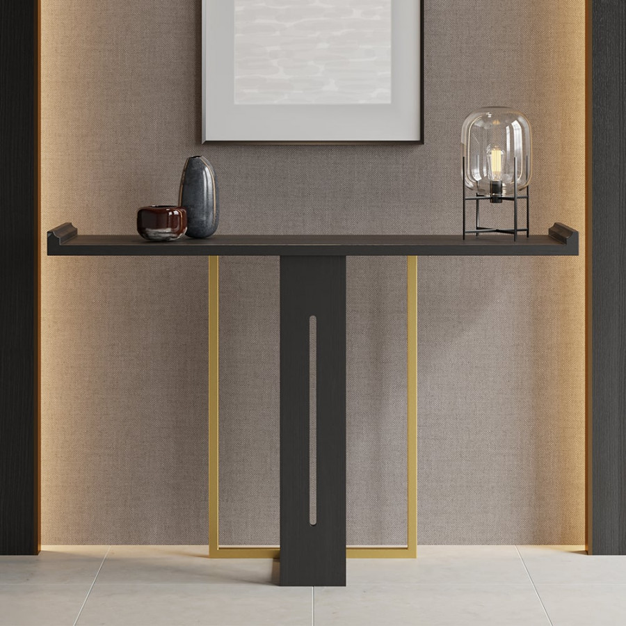 HMR Narrow 47" Console Table - Black/Gold