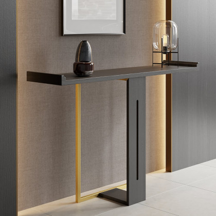 HMR Narrow 47" Console Table - Black/Gold