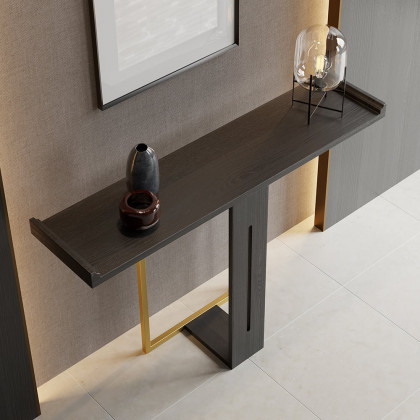 HMR Narrow 47" Console Table - Black/Gold