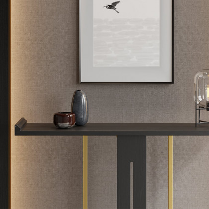 HMR Narrow 47" Console Table - Black/Gold