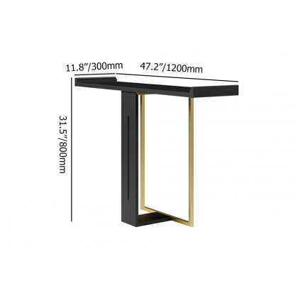 HMR Narrow 47" Console Table - Black/Gold