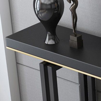 HMR - Accent Solid Wood and Metal Narrow Console Table in Large 47" in 47.2"L