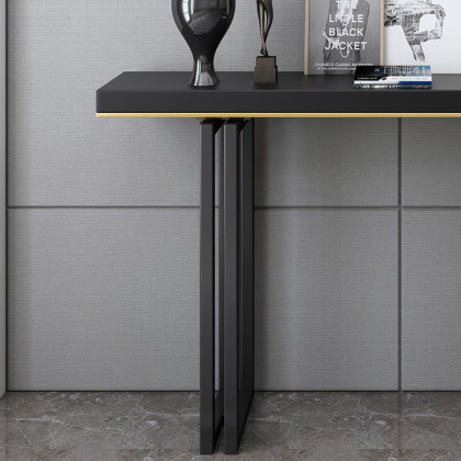 HMR - Accent Solid Wood and Metal Narrow Console Table in Large 47" in 47.2"L