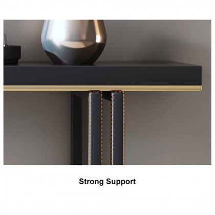 HMR - Accent Solid Wood and Metal Narrow Console Table in Large 47" in 47.2"L