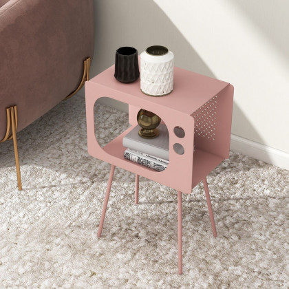 HMR Stert Series Modern End Table - Fresh Pink