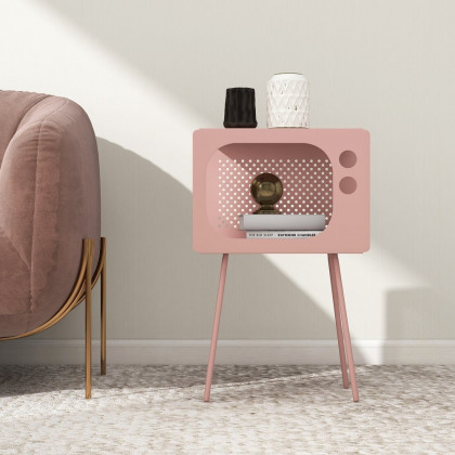 HMR Stert Series Modern End Table - Fresh Pink