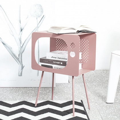 HMR Stert Series Modern End Table - Fresh Pink