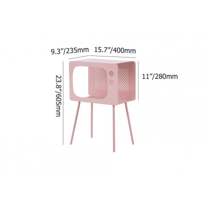 HMR Stert Series Modern End Table - Fresh Pink