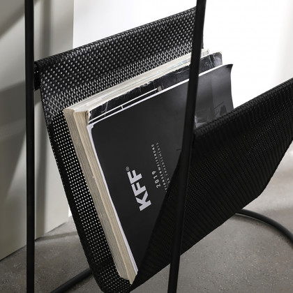 HMR - Oval Table Magazine Holder in Black