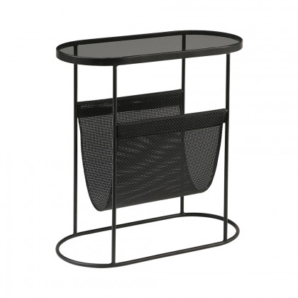 HMR - Oval Table Magazine Holder in Black