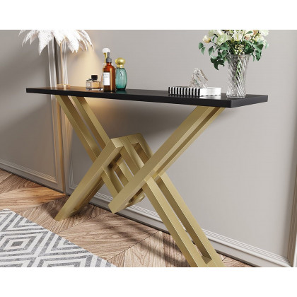 HMR - 59" Narrow Console Table with Base Metal
