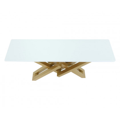HMR 47" Narrow Console Table with Base Metal - White