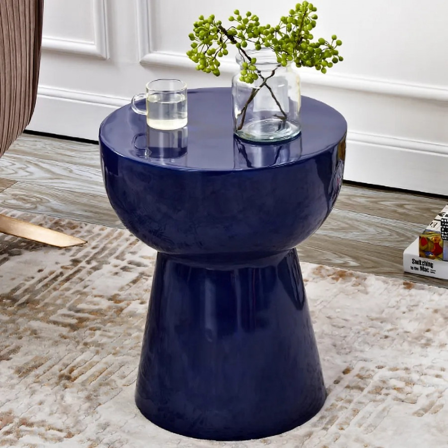 HMR - Round End Table in Blue