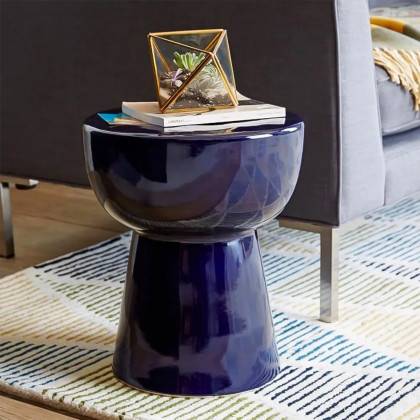 HMR - Round End Table in Blue