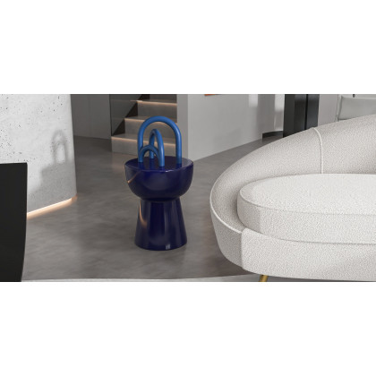 HMR - Round End Table in Blue