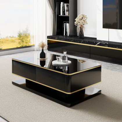 HMR - Gapn Series Rectangular Coffee Table with Storage