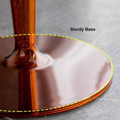 HMR - End and Accent and Clear Side Table in Amber