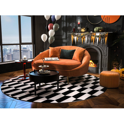HMR - End and Accent and Clear Side Table in Amber
