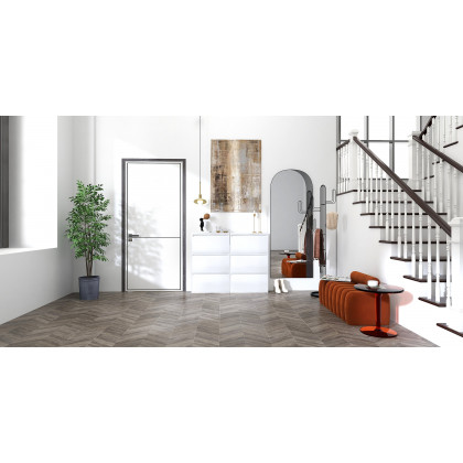 HMR - End and Accent and Clear Side Table in Amber