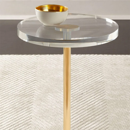 HMR - Side Table End Table Stainless Steel in 22.4"H