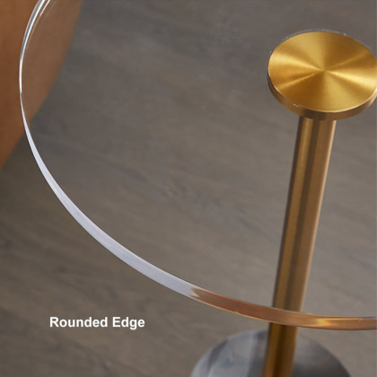 HMR - Side Table End Table Stainless Steel in 22.4"H